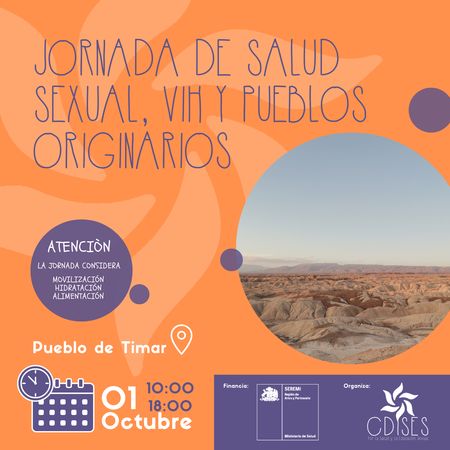 INVITAN A JORNADA DE SALUD SEXUAL, VIH Y PUEBLOS ORIGINARIOS