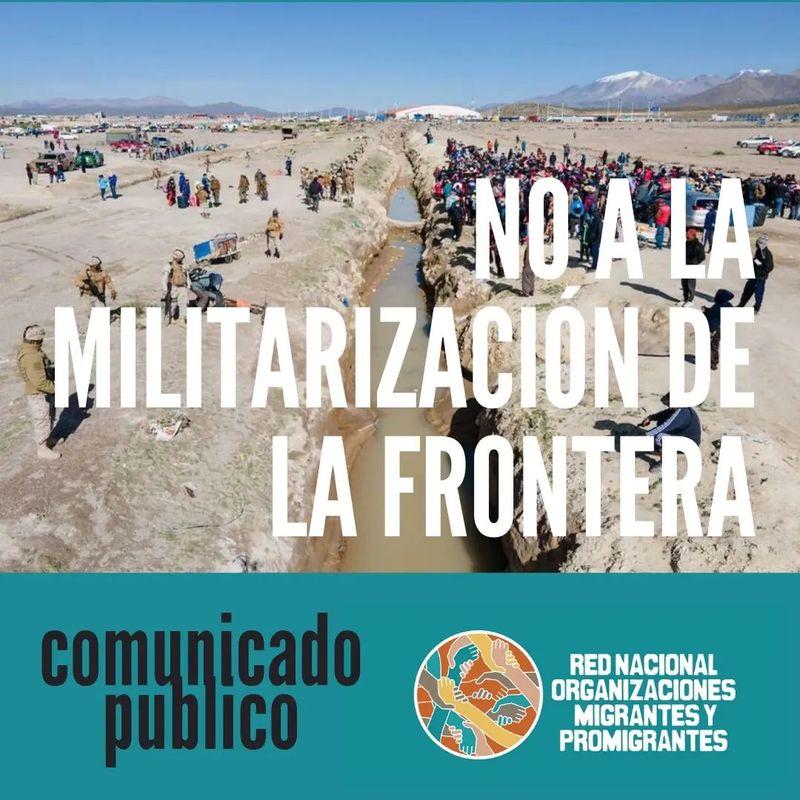 NO A LA MILITARIZACIÓN DE LAS FRONTERAS