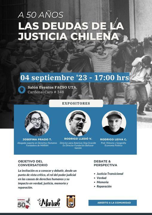 CONVERSATORIO: A 50 AÑOS, LAS DEUDAS DE LA JUSTICIA CHILENA