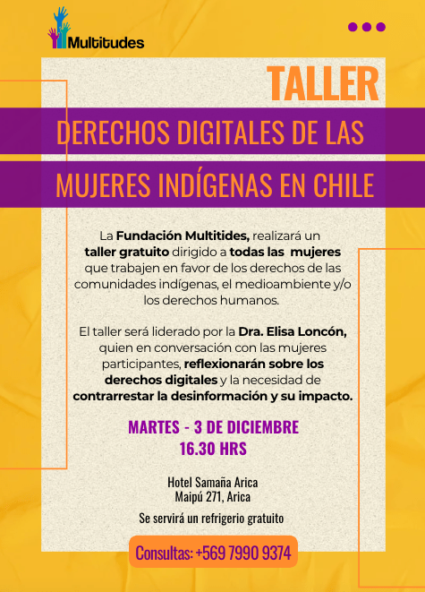 ARICA: TALLER SOBRE DESINFORMACIÓN PARA MUJERES INDÍGENAS